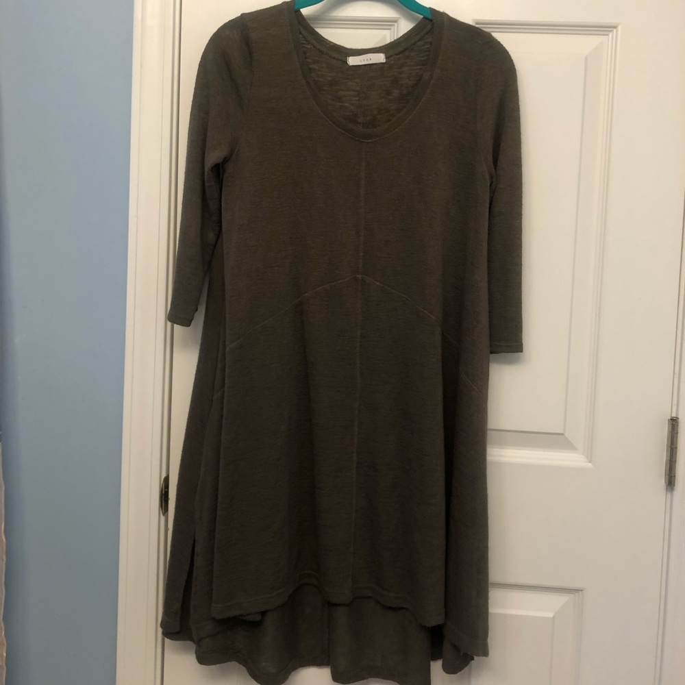 Green Lush high low dress